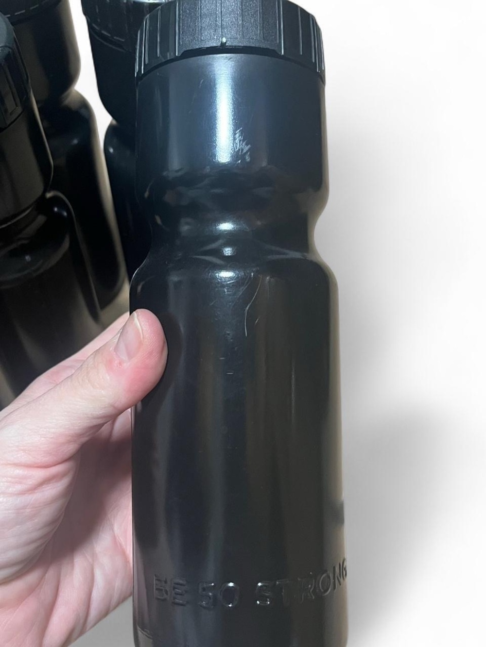 Set of 6 Black Sports Water Bottles - Picture 2 of 3
